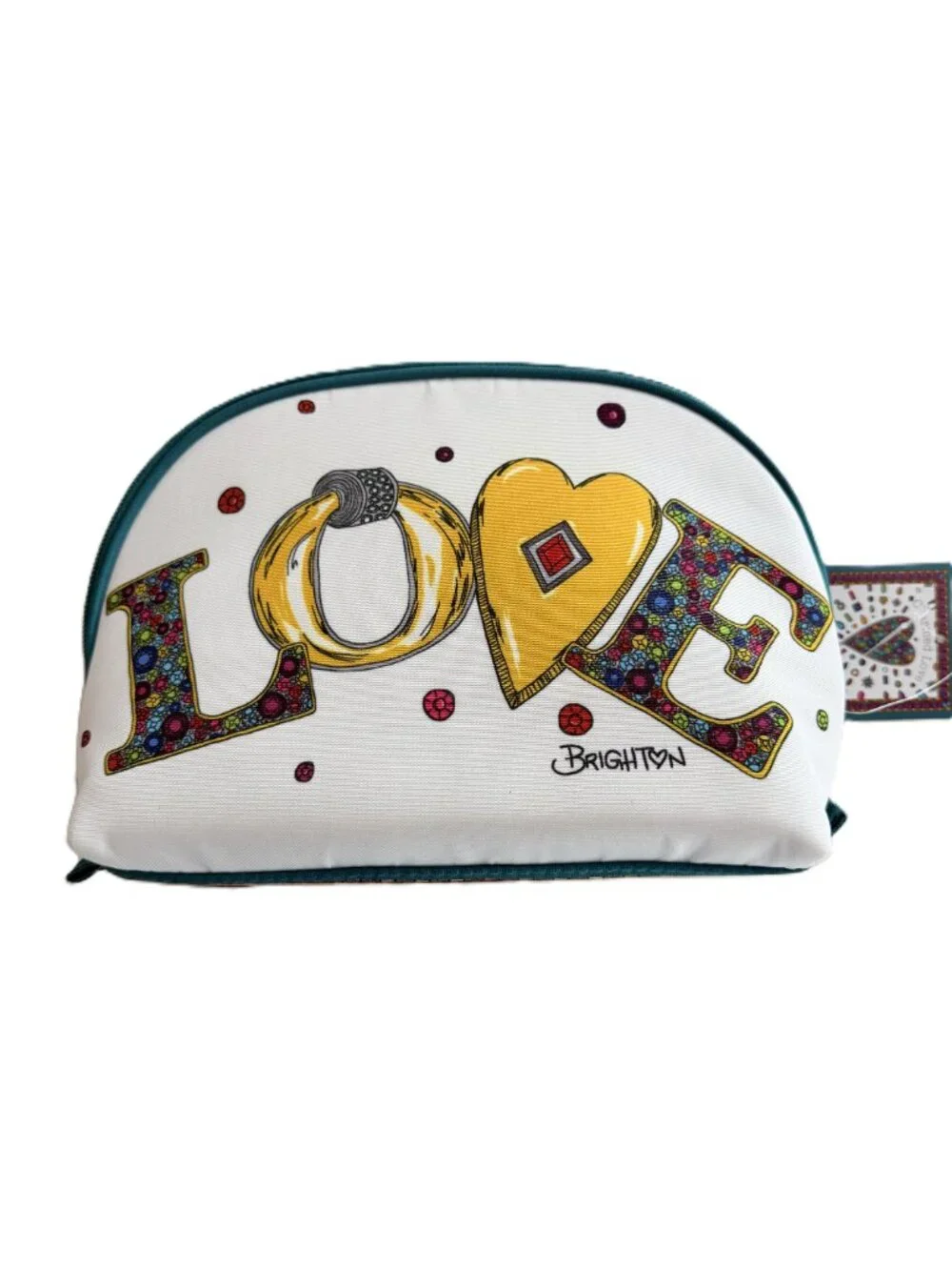 Brighton Charmed Love 2 Piece Jewelry Pouch Set NWT Cosmetic Travel Bag Gift